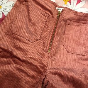 High rise corduroy pants